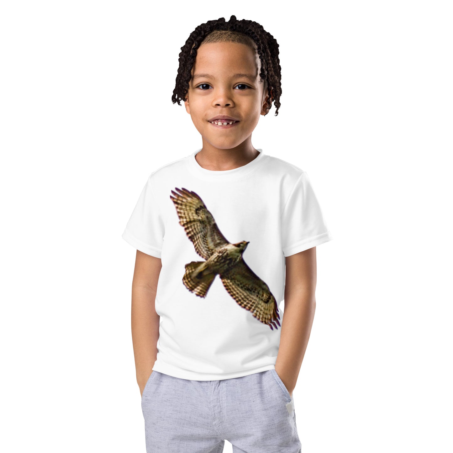 Red-tailed Hawk - Kids crew neck t-shirt