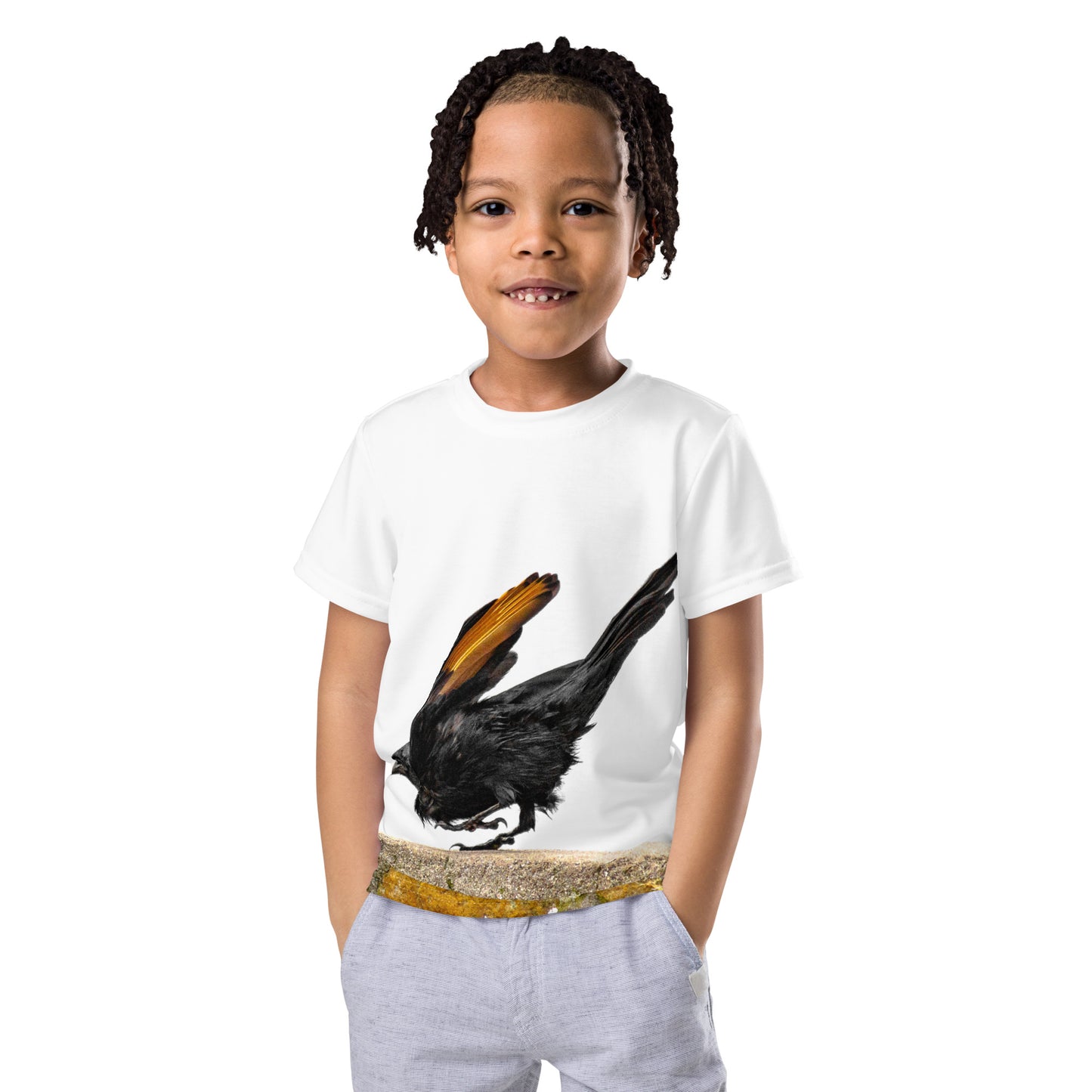 Southern Red-wing Starling - Kids crew neck t-shirt