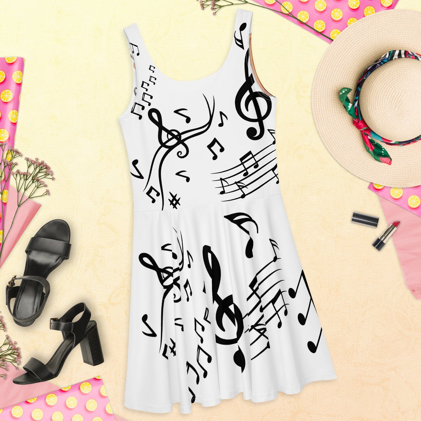Summer Dress - Violin Notes (white)