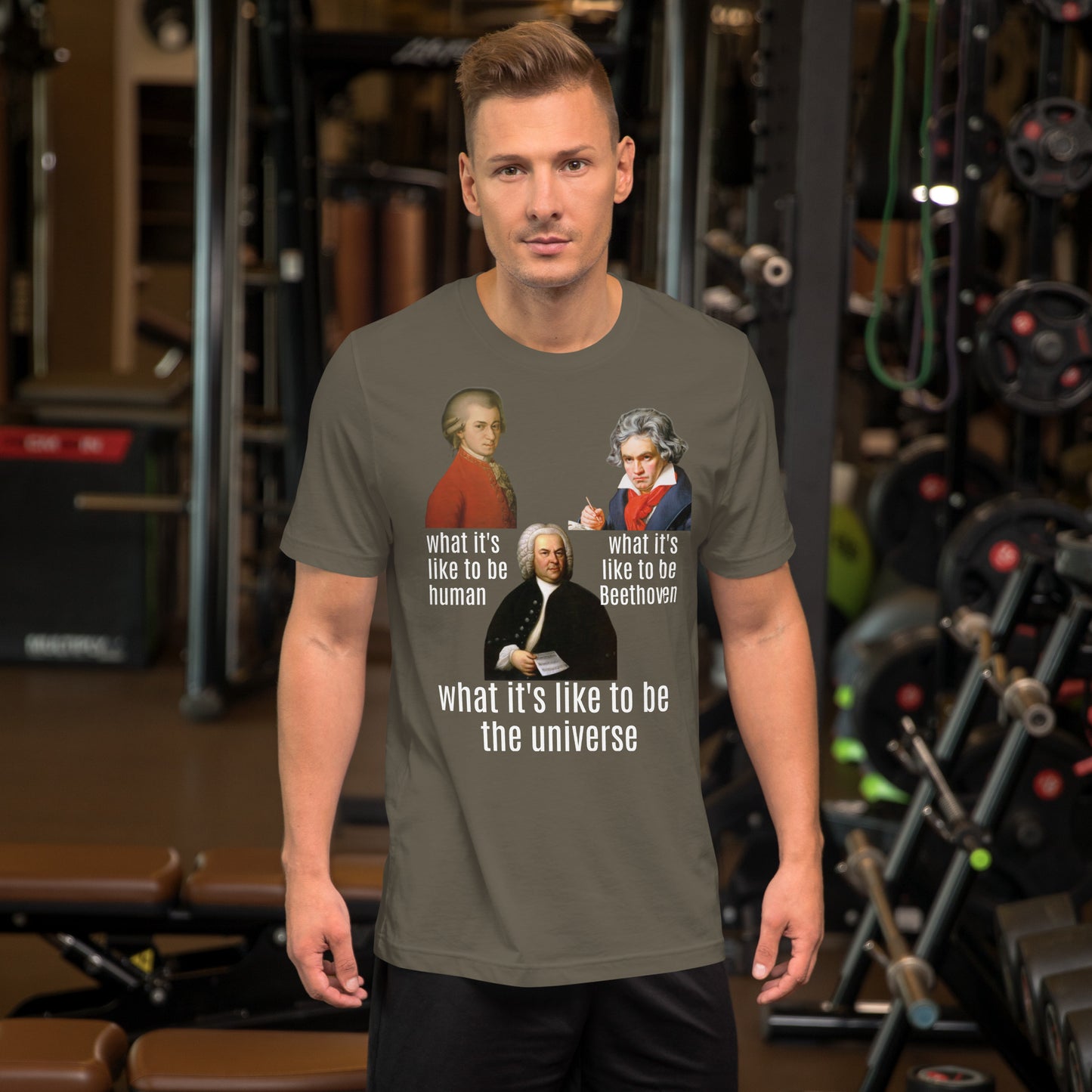 Beethoven Mozart Bach - what it's like - Unisex t-shirt