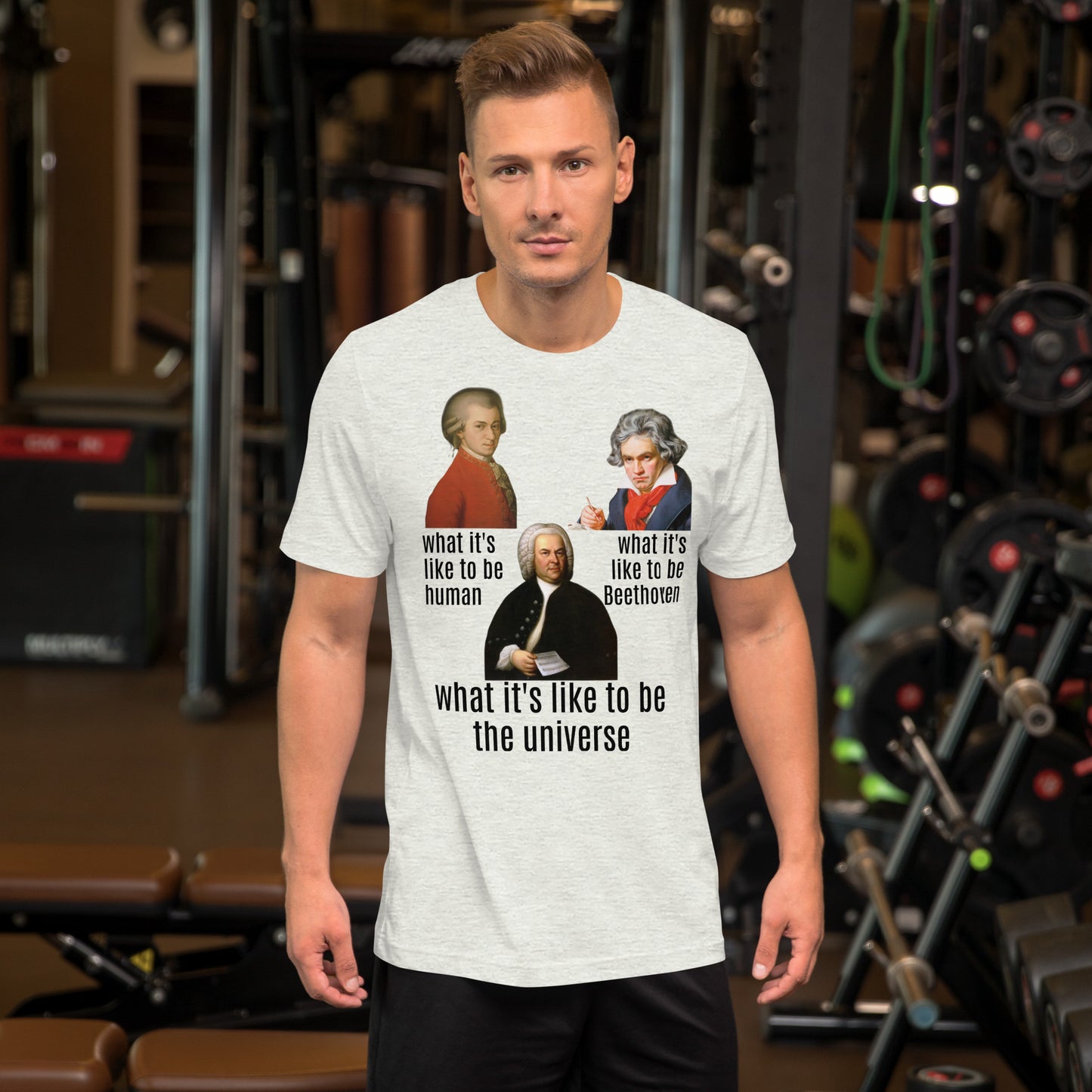 Beethoven Mozart Bach - what it's like - Unisex t-shirt