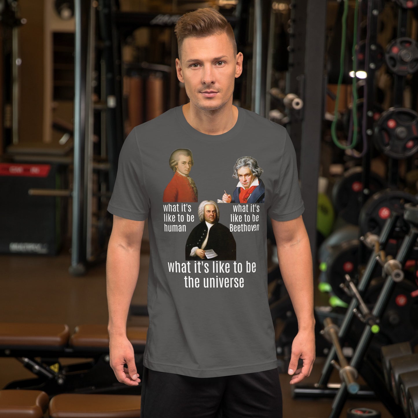 Beethoven Mozart Bach - what it's like - Unisex t-shirt