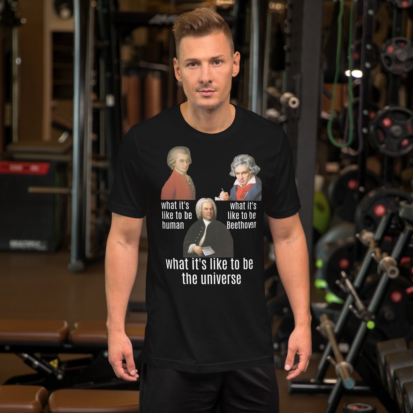 Beethoven Mozart Bach - what it's like - Unisex t-shirt