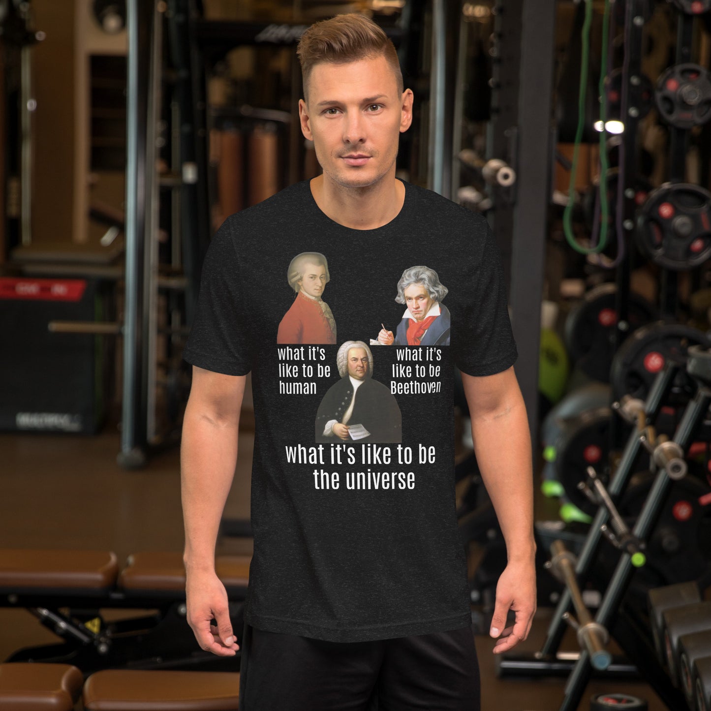 Beethoven Mozart Bach - what it's like - Unisex t-shirt
