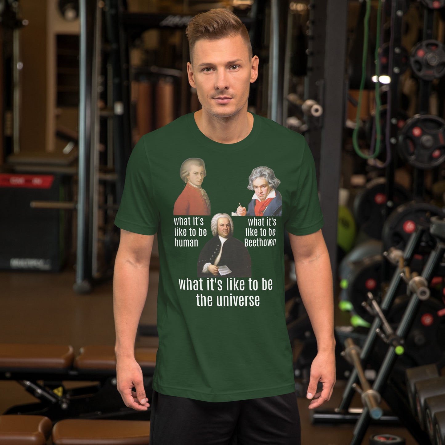 Beethoven Mozart Bach - what it's like - Unisex t-shirt