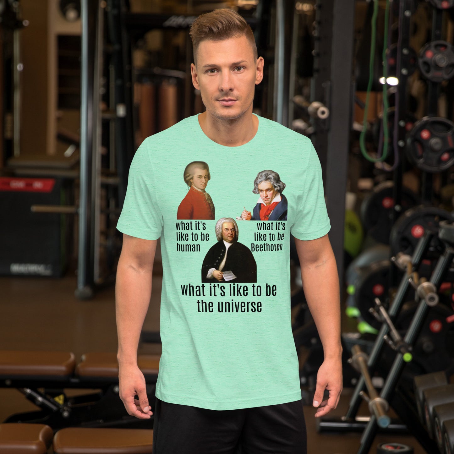 Beethoven Mozart Bach - what it's like - Unisex t-shirt