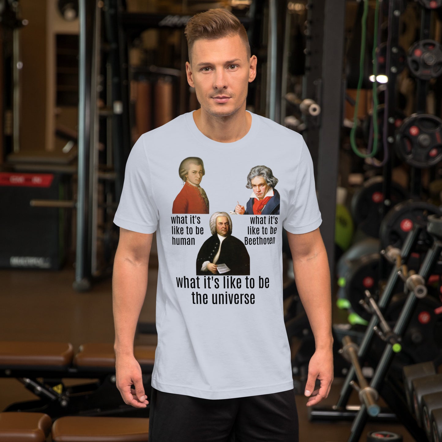 Beethoven Mozart Bach - what it's like - Unisex t-shirt