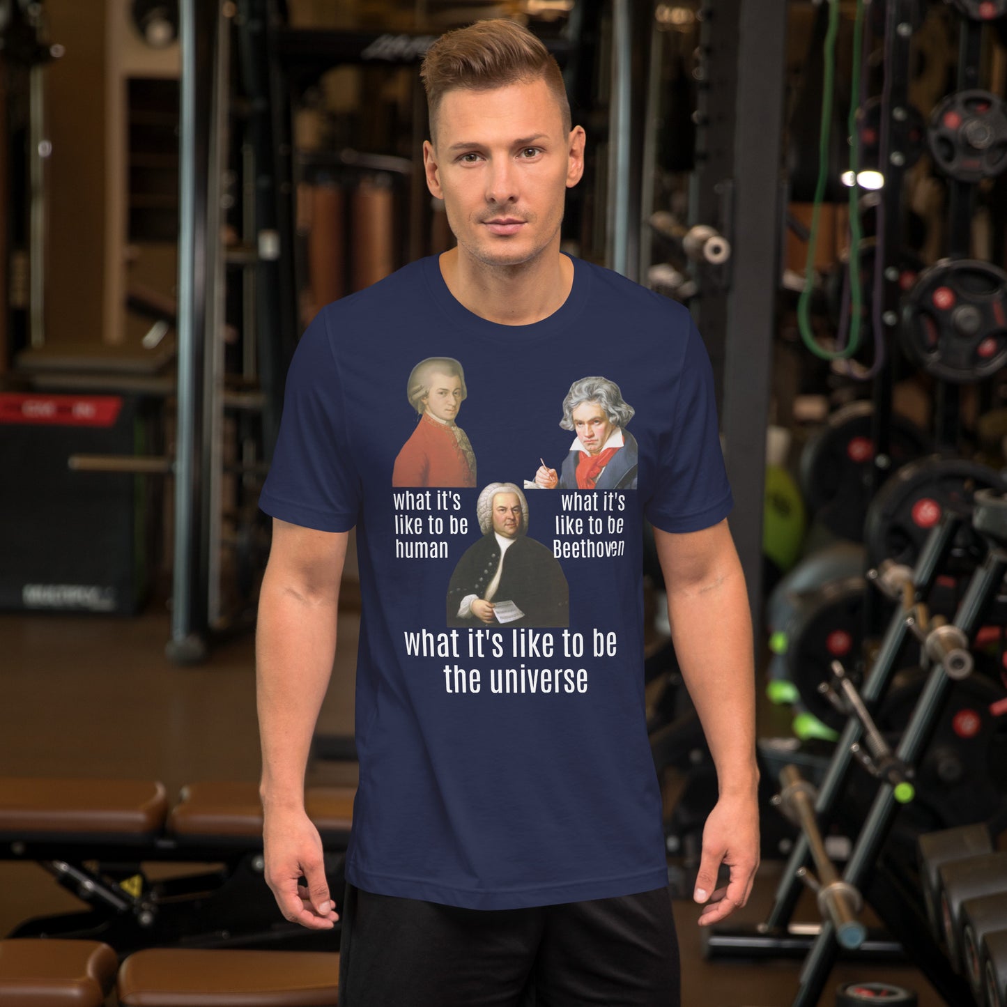 Beethoven Mozart Bach - what it's like - Unisex t-shirt