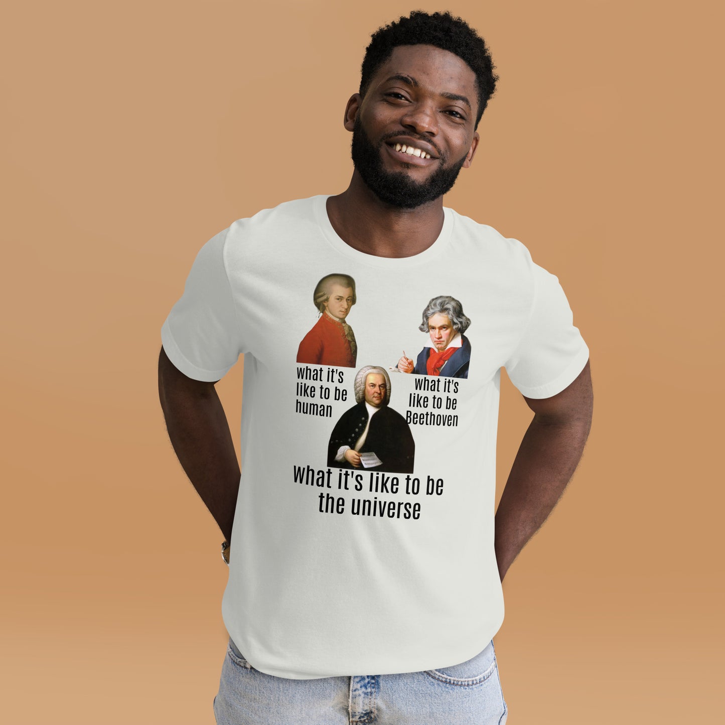Beethoven Mozart Bach - what it's like - Unisex t-shirt