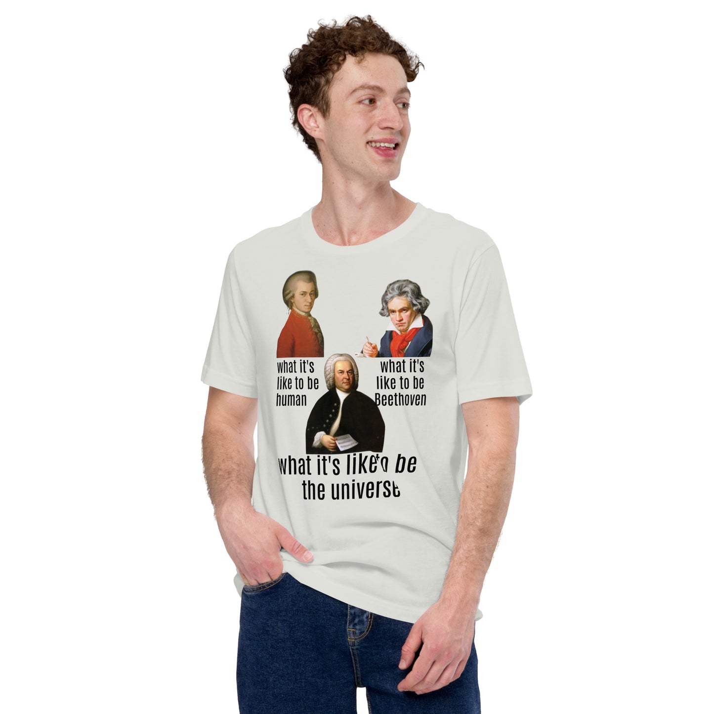 Beethoven Mozart Bach - what it's like - Unisex t-shirt