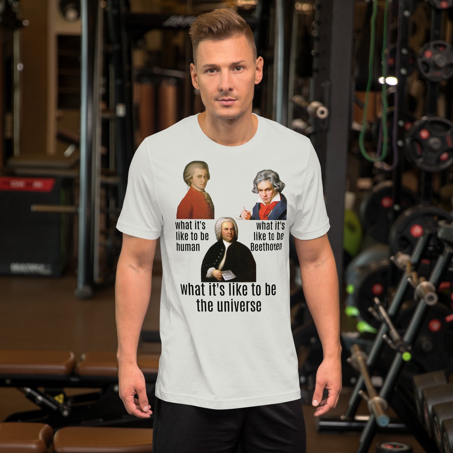 Beethoven Mozart Bach - what it's like - Unisex t-shirt
