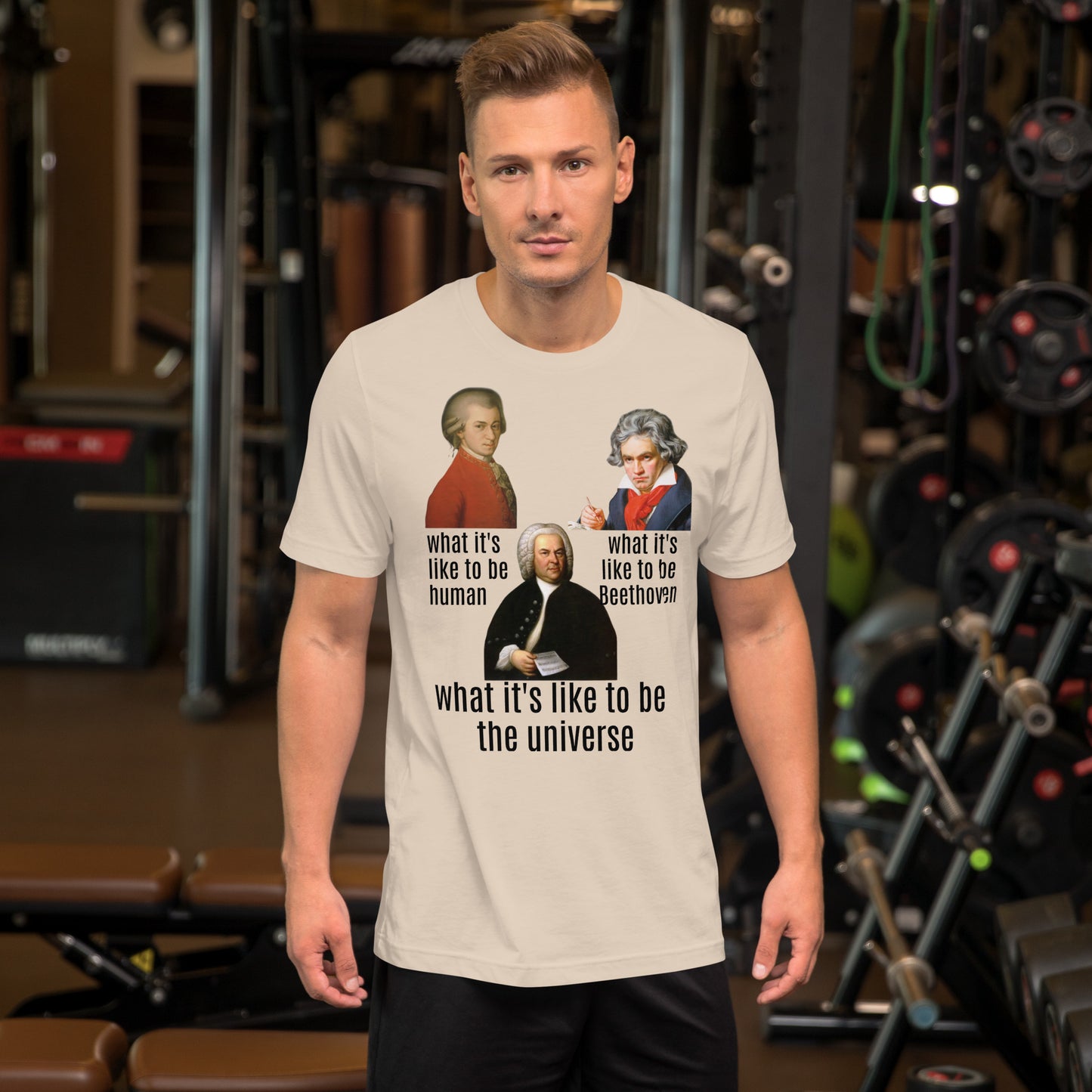Beethoven Mozart Bach - what it's like - Unisex t-shirt