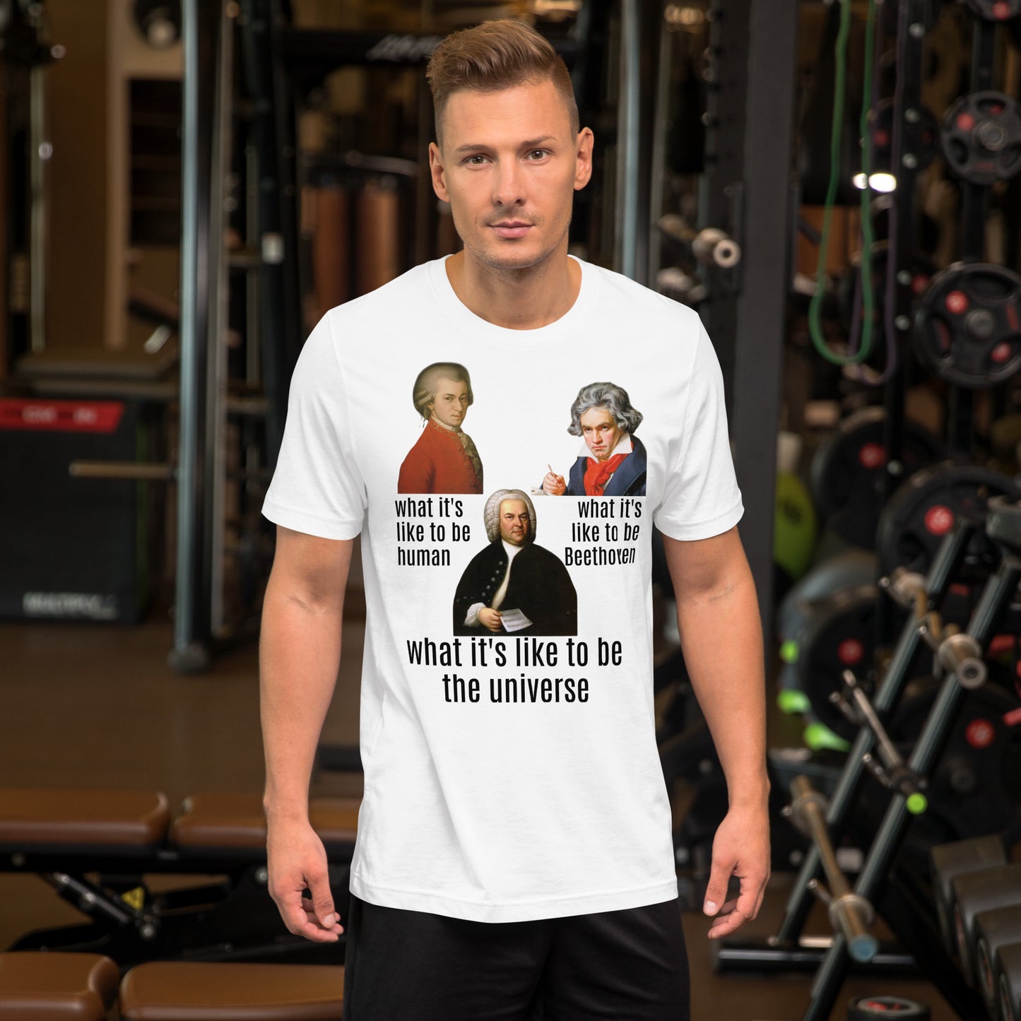 Beethoven Mozart Bach - what it's like - Unisex t-shirt