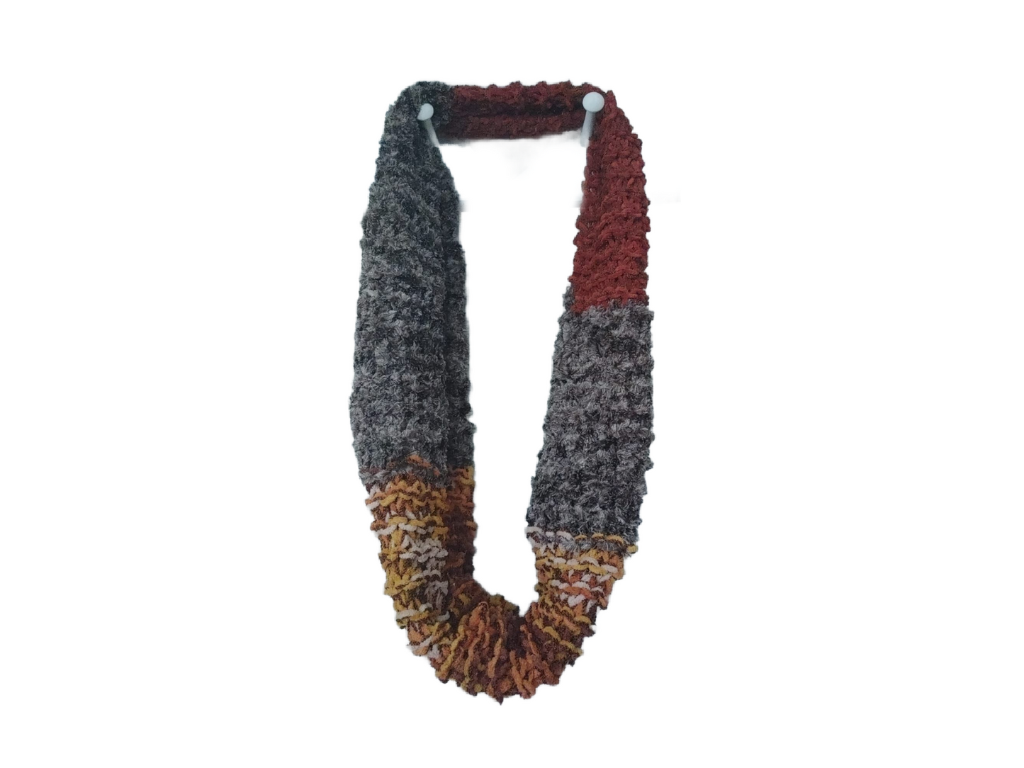 Daisy's Wool Scarf - Grey Pumpkin 1 Infinity Scarf