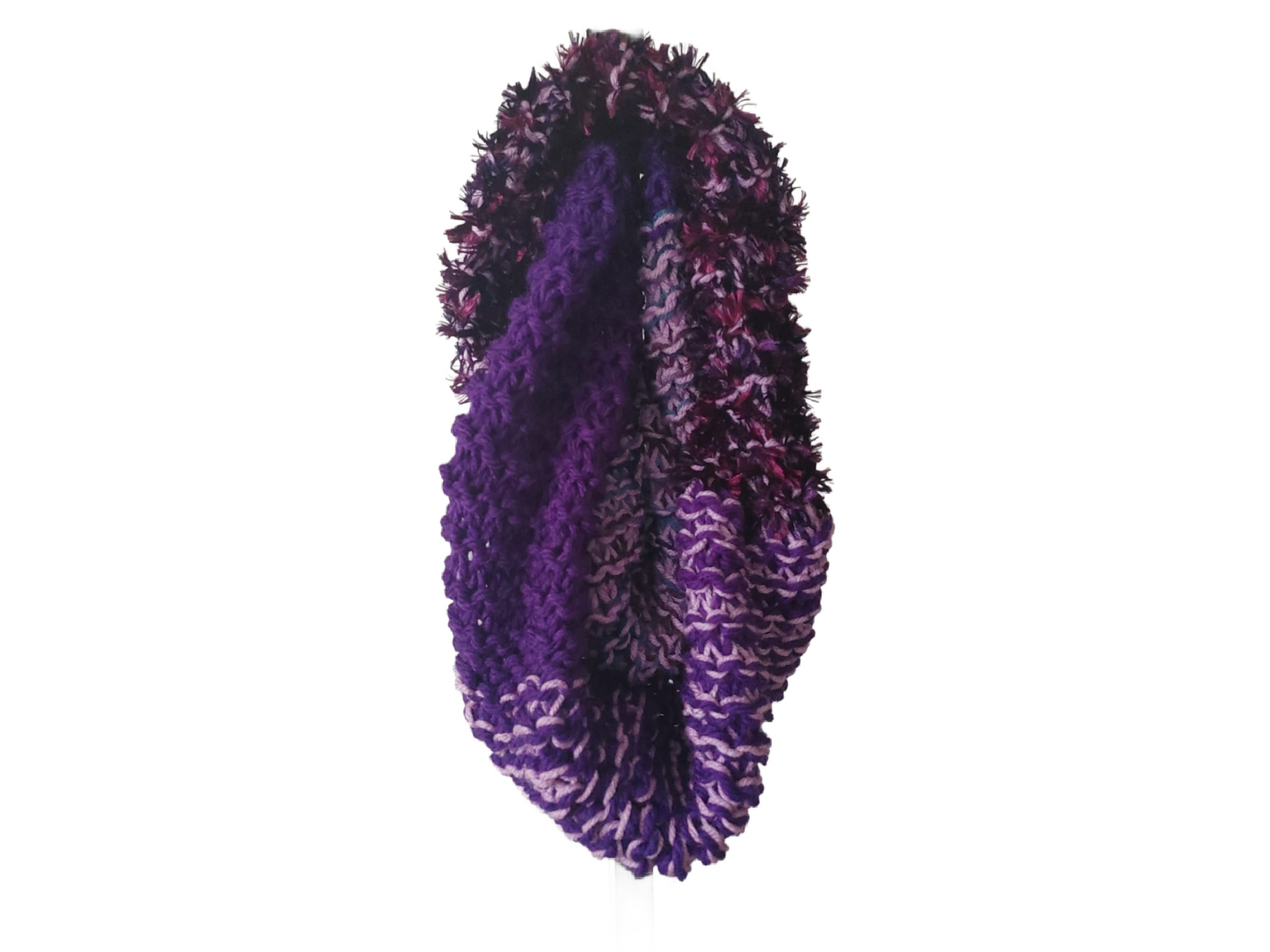 Daisy's Wool Scarf - Purple 1 Chunk Scarf