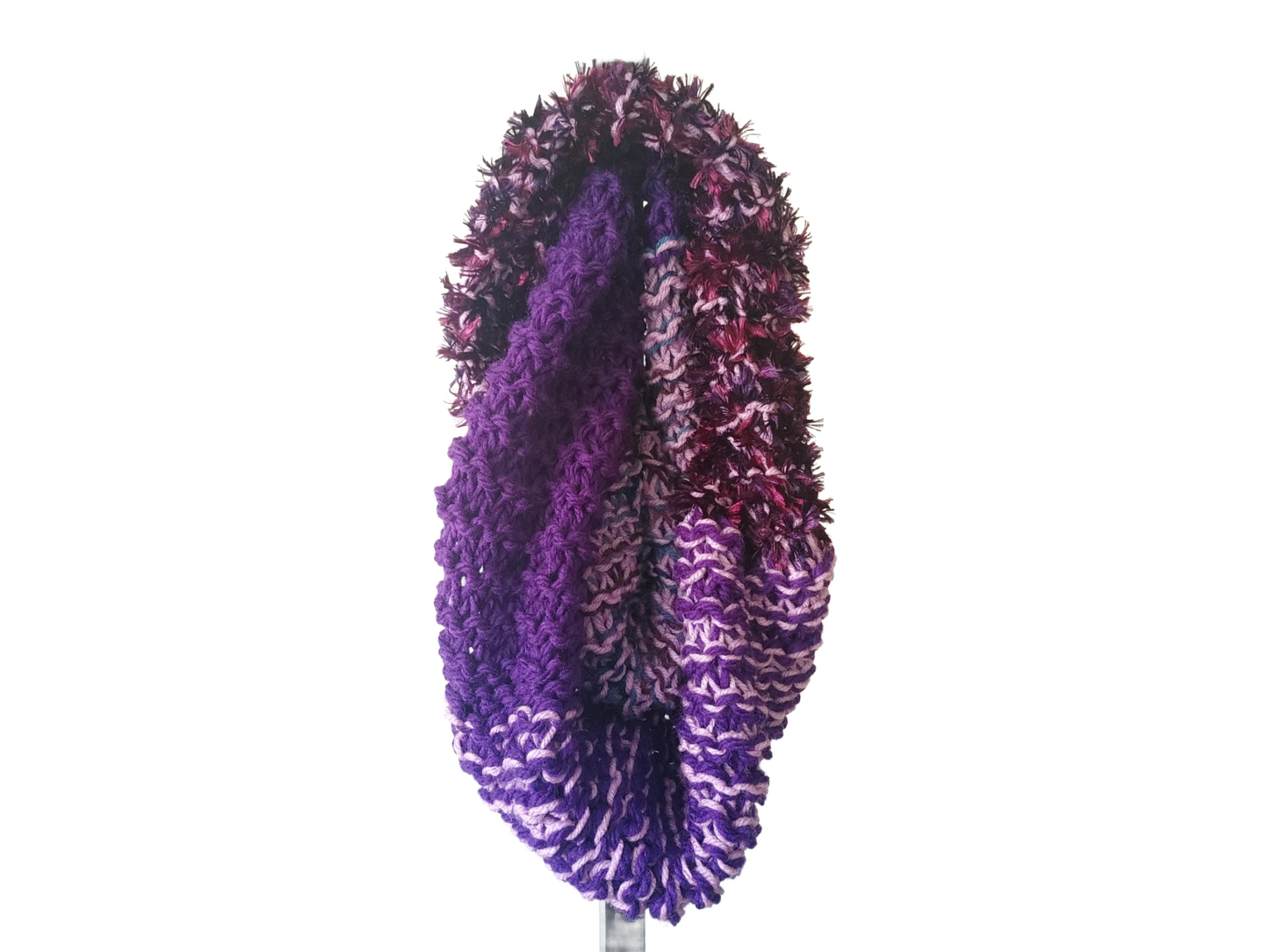 Daisy's Wool Scarf - Purple 1 Chunk Scarf