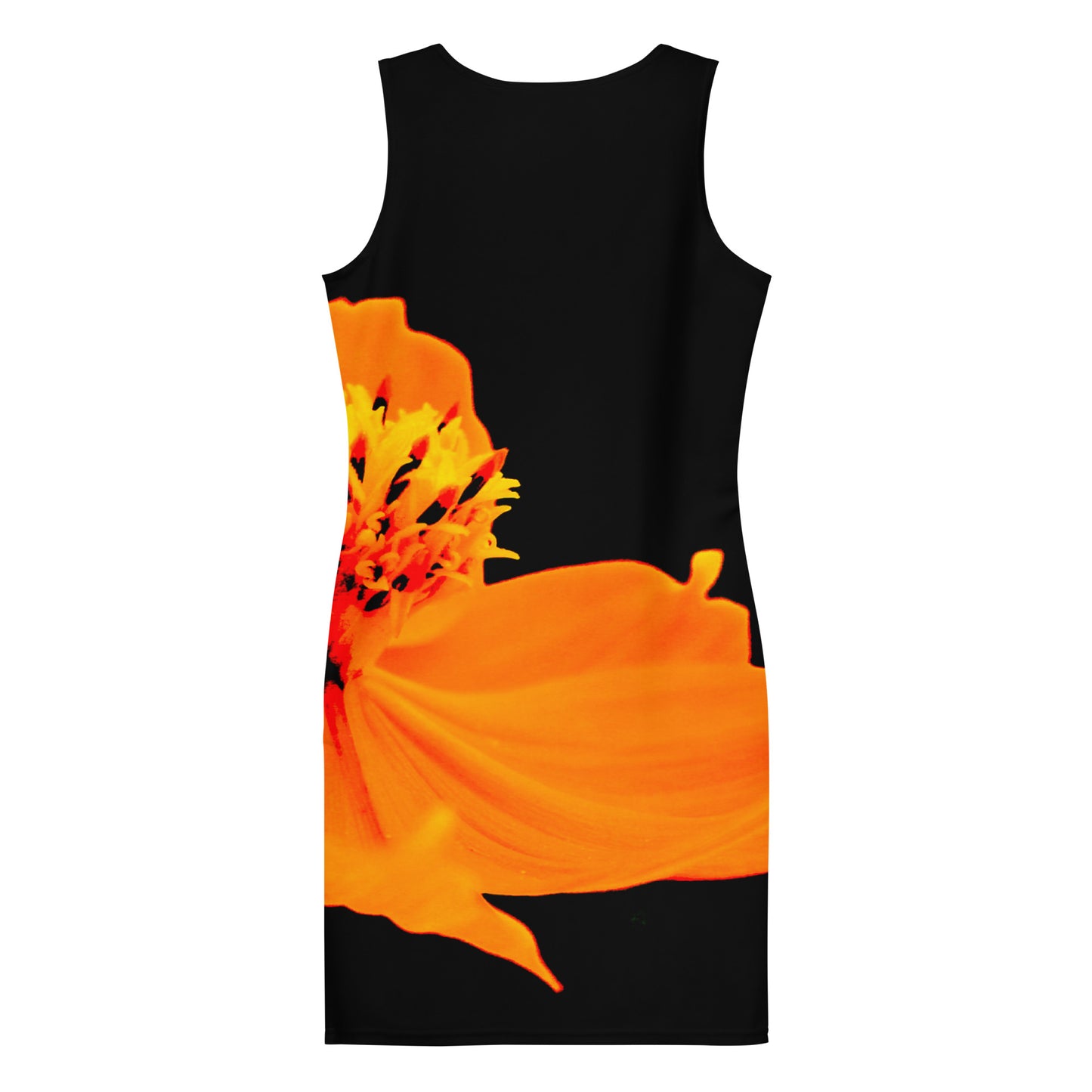 Bodycon dress - Cosmos sulphureus