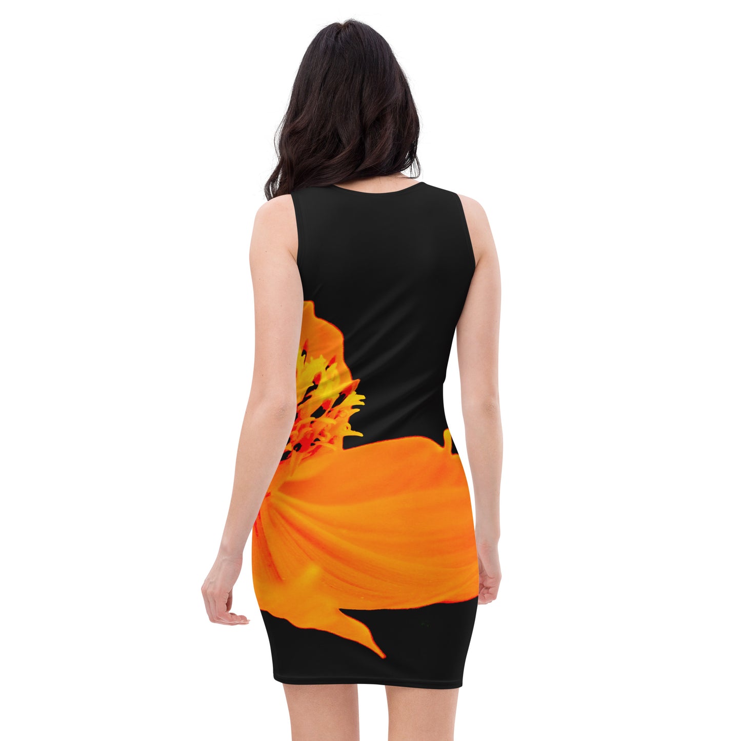 Bodycon dress - Cosmos sulphureus