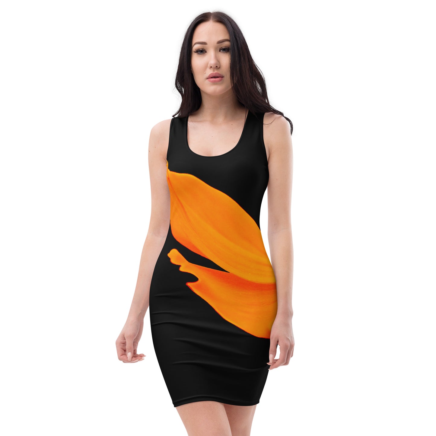 Bodycon dress - Cosmos sulphureus