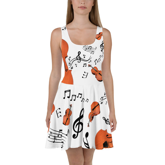 Summer Dress - Cello Notes (white)