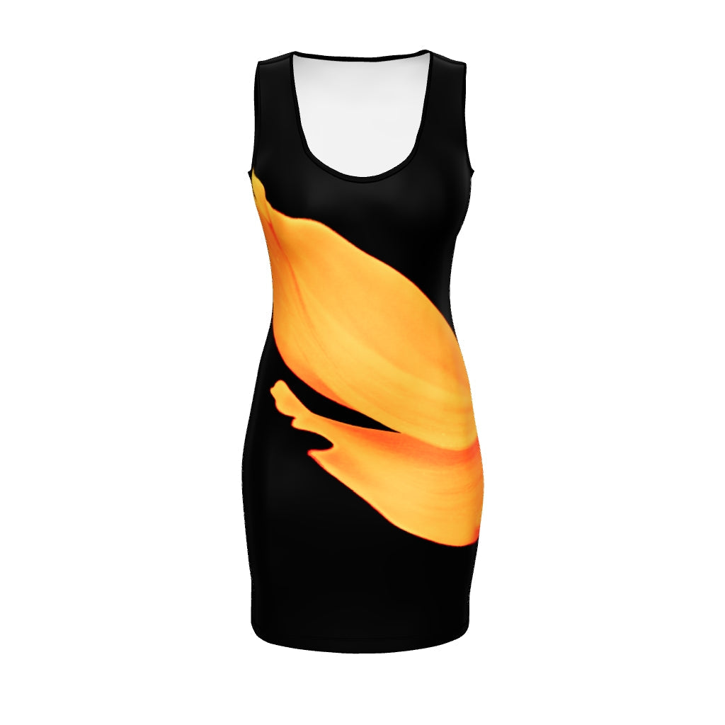 Bodycon dress - Cosmos sulphureus