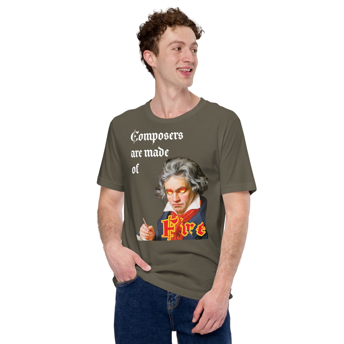 Beethoven - Os compositores são feitos de fogo - Camiseta unissex