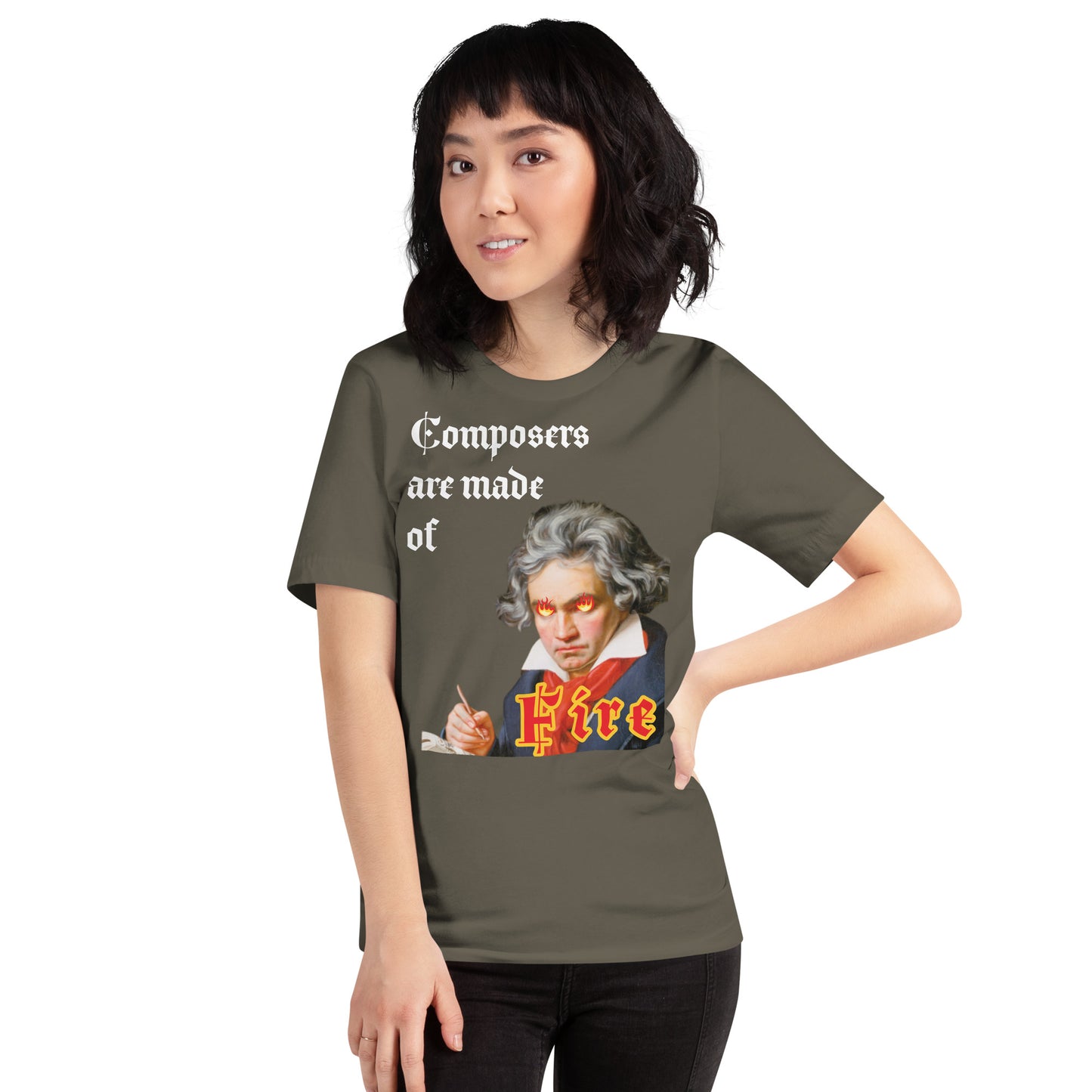 Beethoven - Os compositores são feitos de fogo - Camiseta unissex