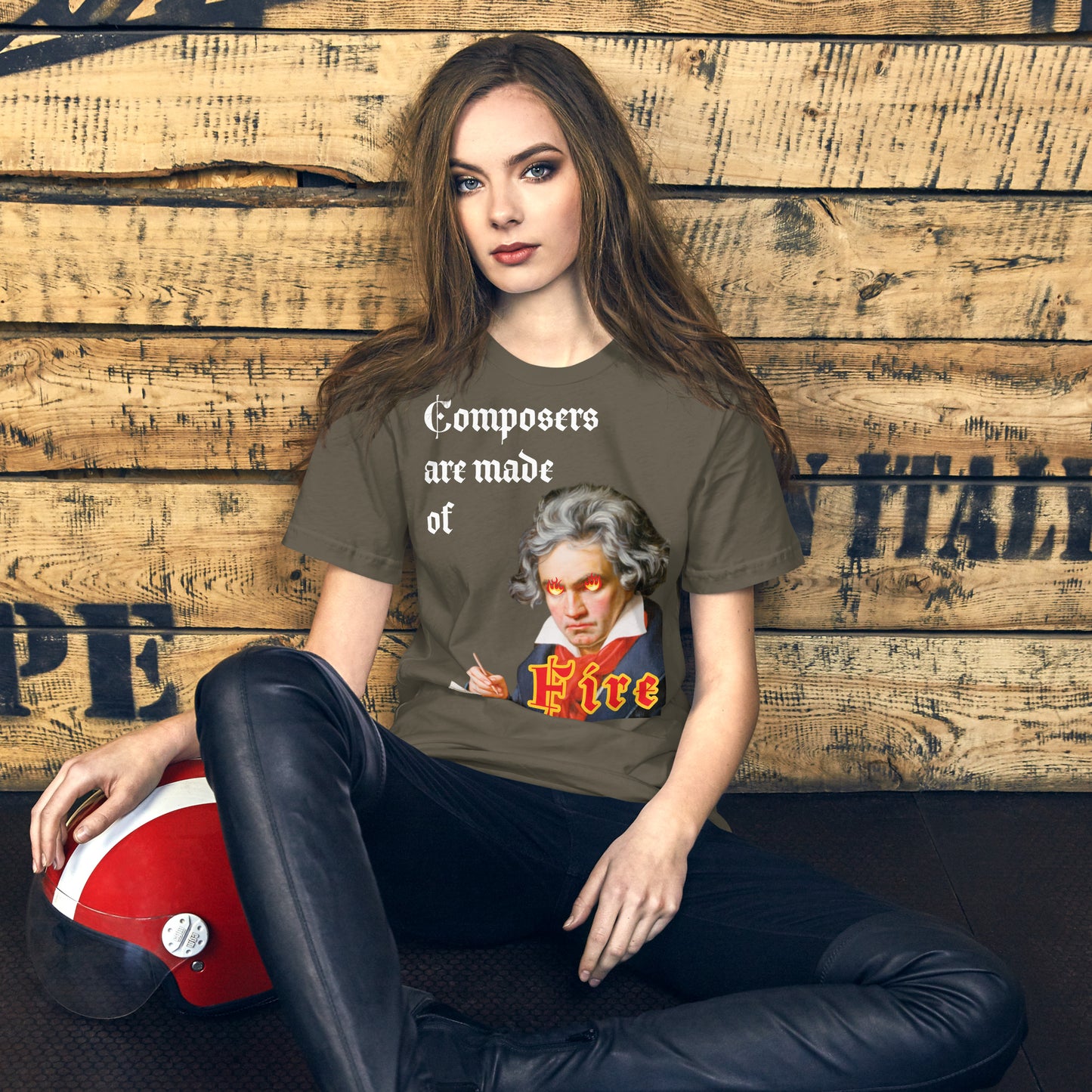 Beethoven - Os compositores são feitos de fogo - Camiseta unissex