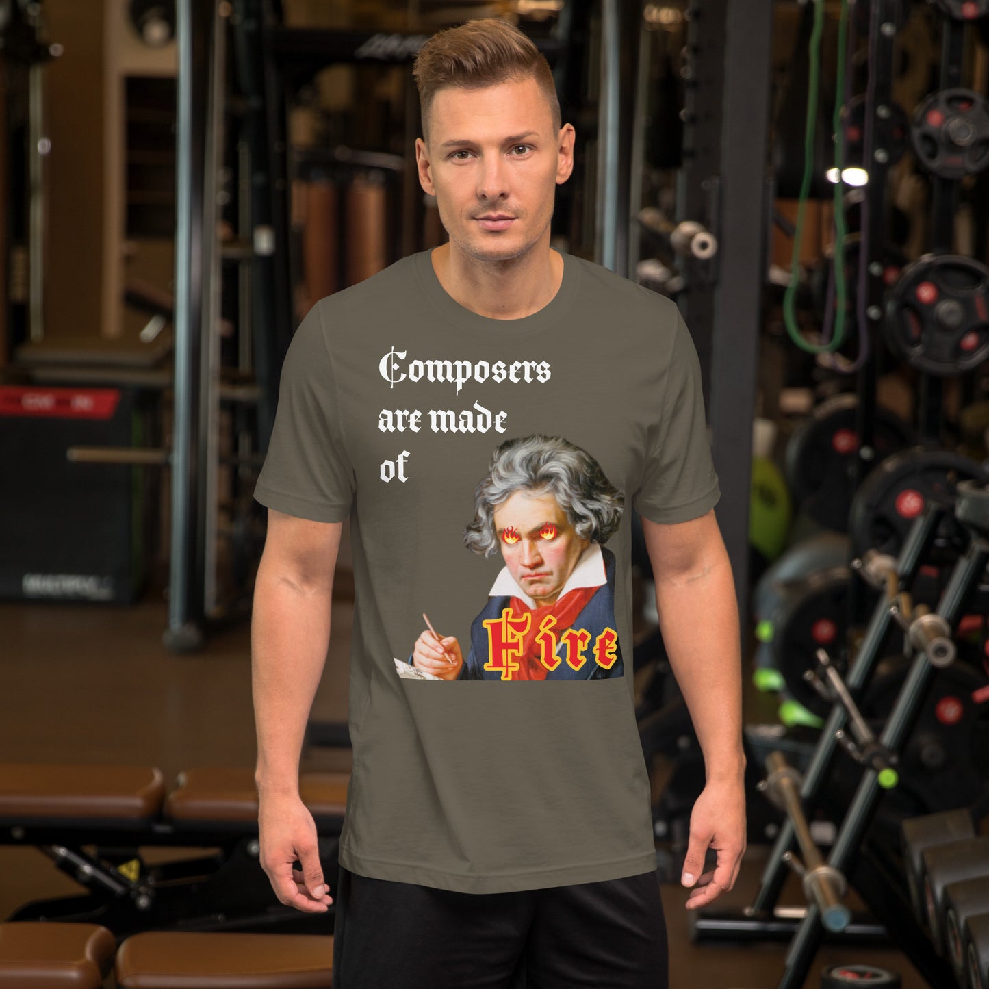 Beethoven - Os compositores são feitos de fogo - Camiseta unissex