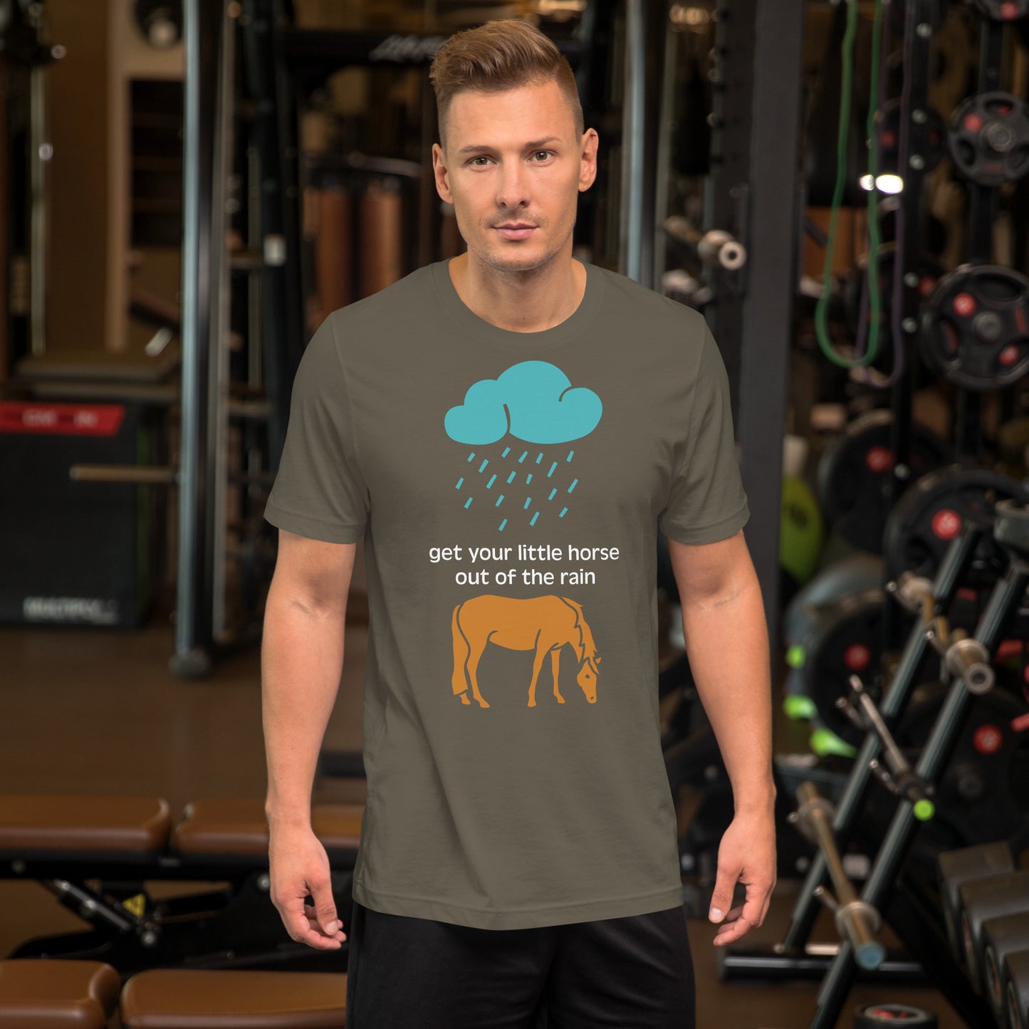 Transliteración - Saca a tu caballito de la lluvia - Camiseta unisex