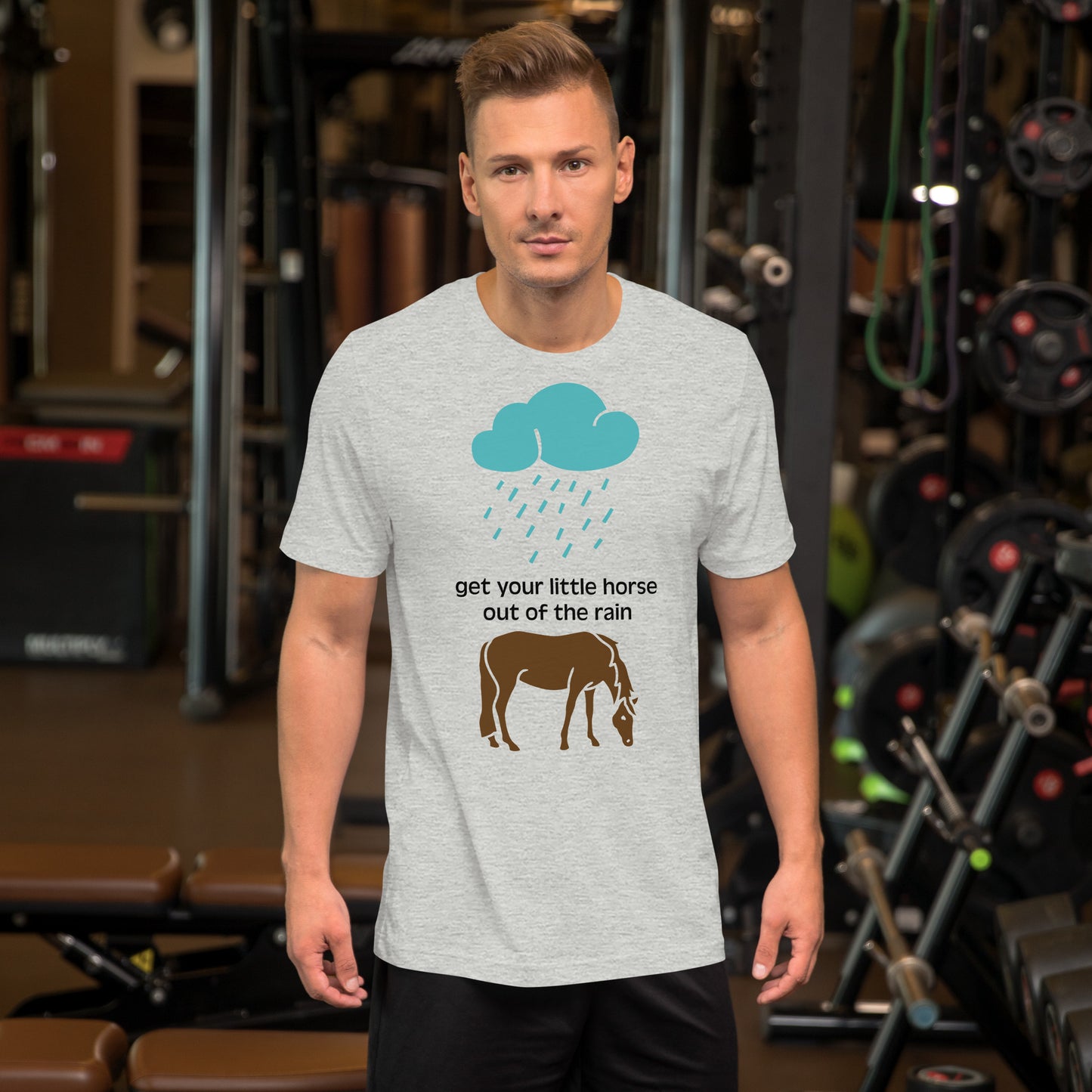 Transliteración - Saca a tu caballito de la lluvia - Camiseta unisex