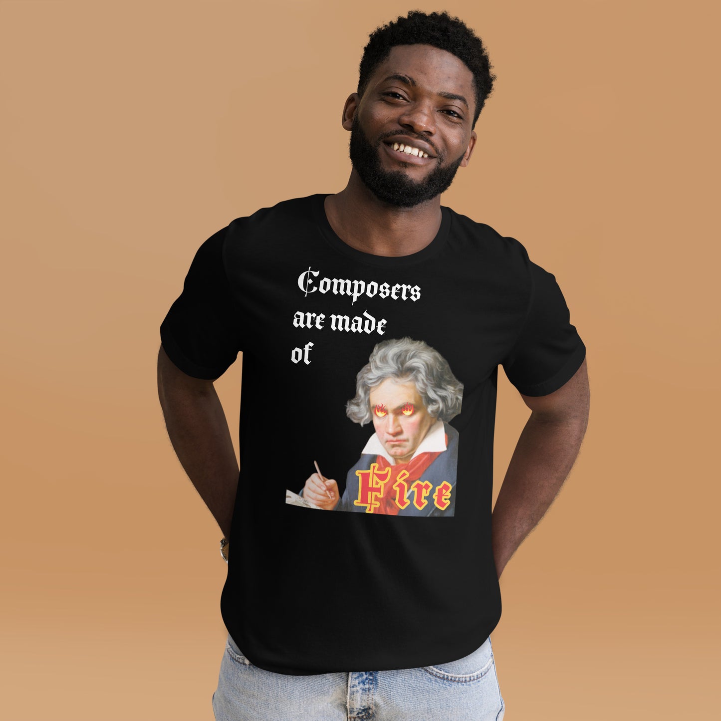 Beethoven - Os compositores são feitos de fogo - Camiseta unissex