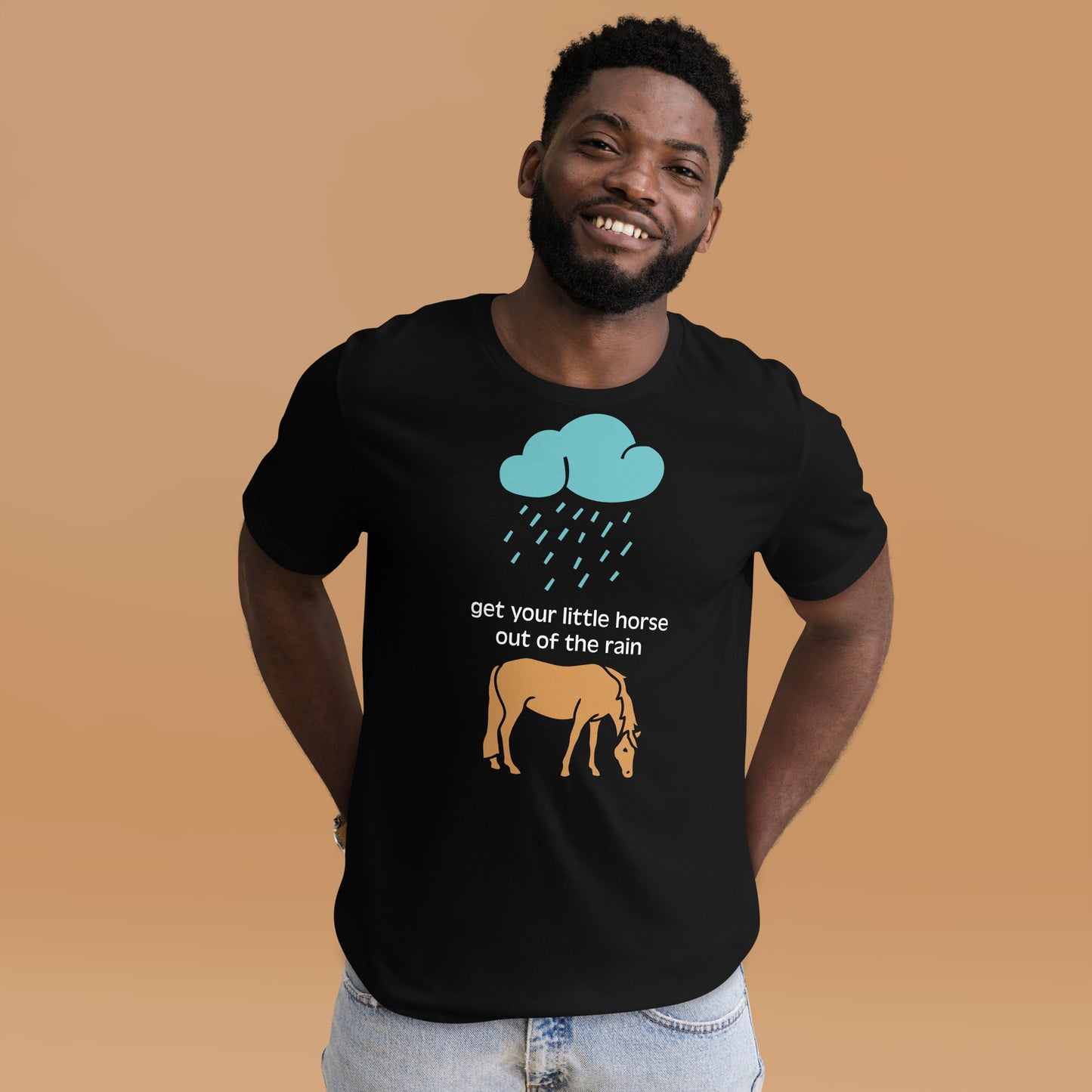 Transliteración - Saca a tu caballito de la lluvia - Camiseta unisex