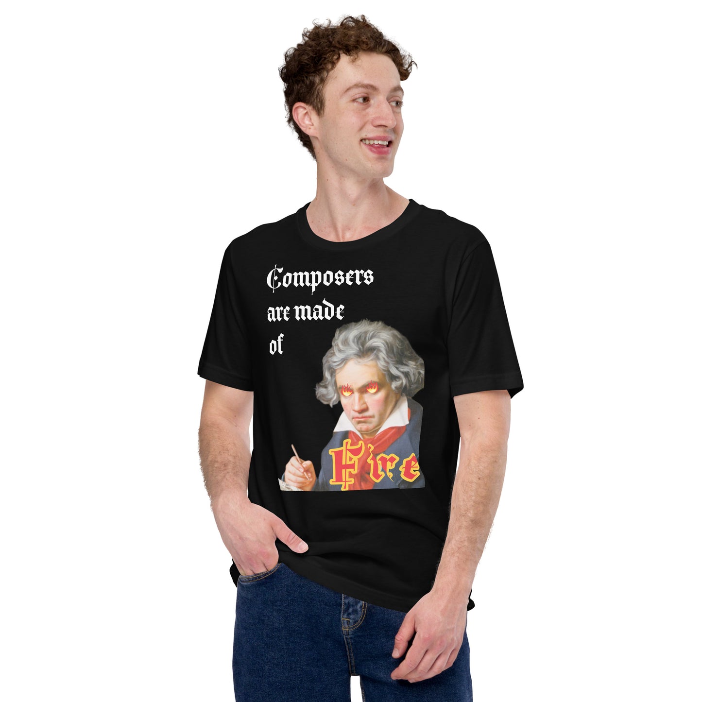 Beethoven - Os compositores são feitos de fogo - Camiseta unissex