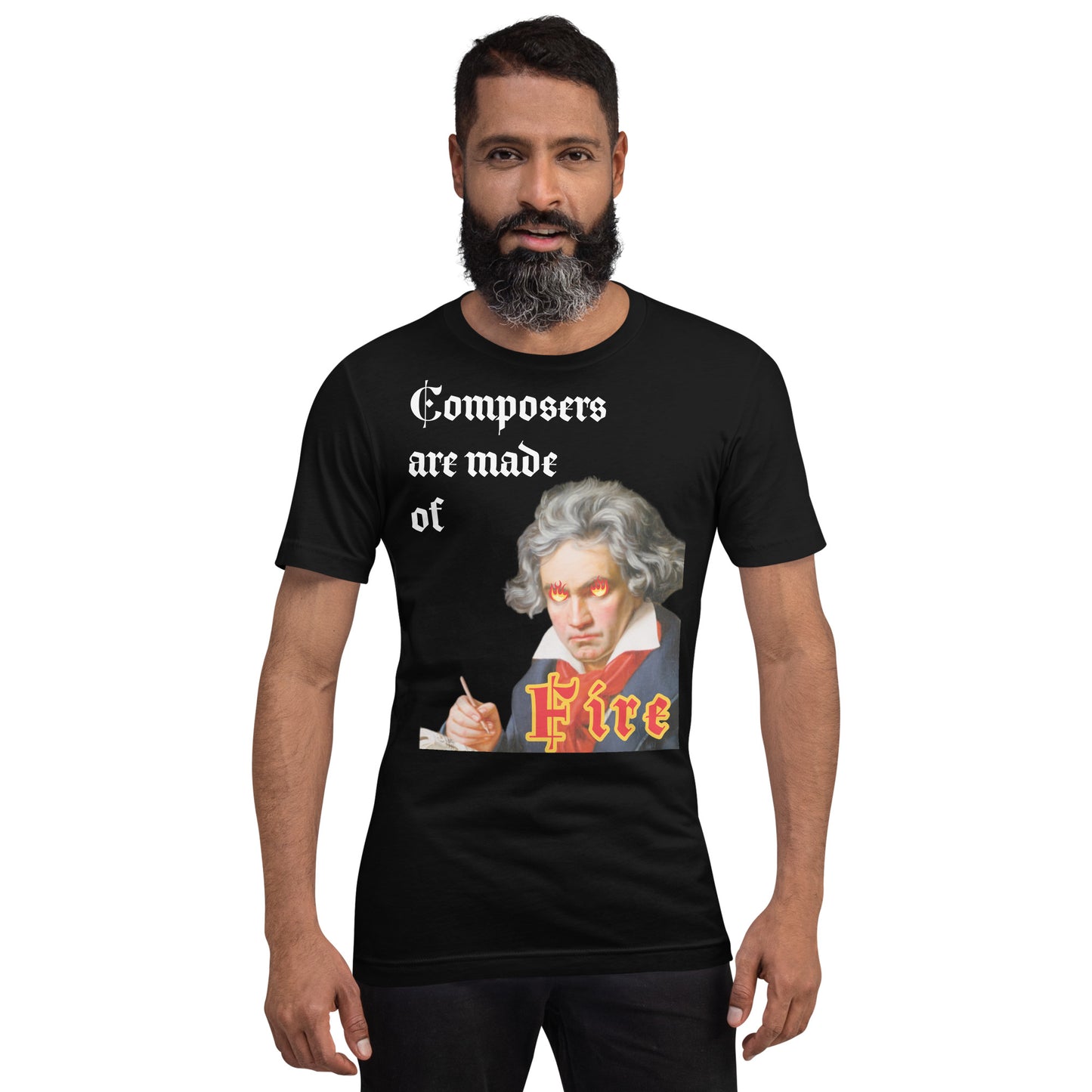 Beethoven - Os compositores são feitos de fogo - Camiseta unissex