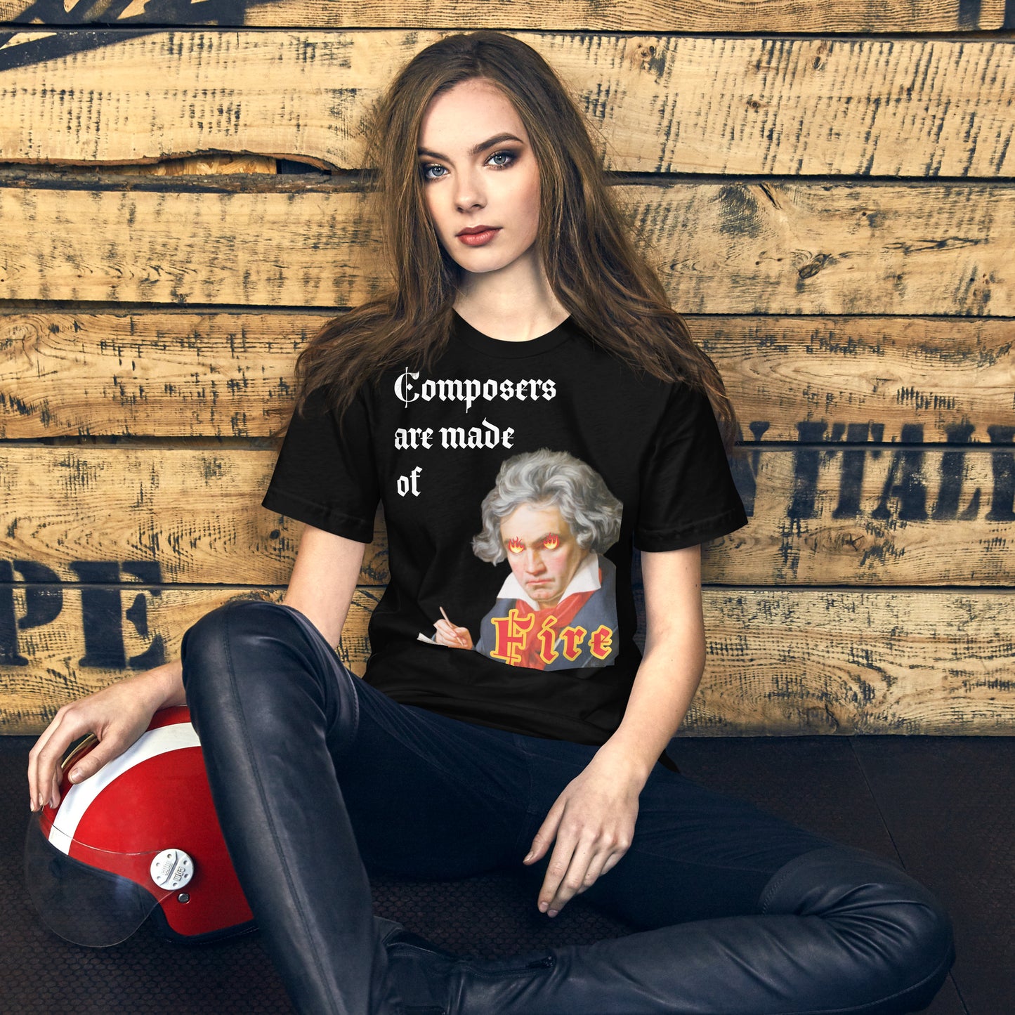 Beethoven - Os compositores são feitos de fogo - Camiseta unissex