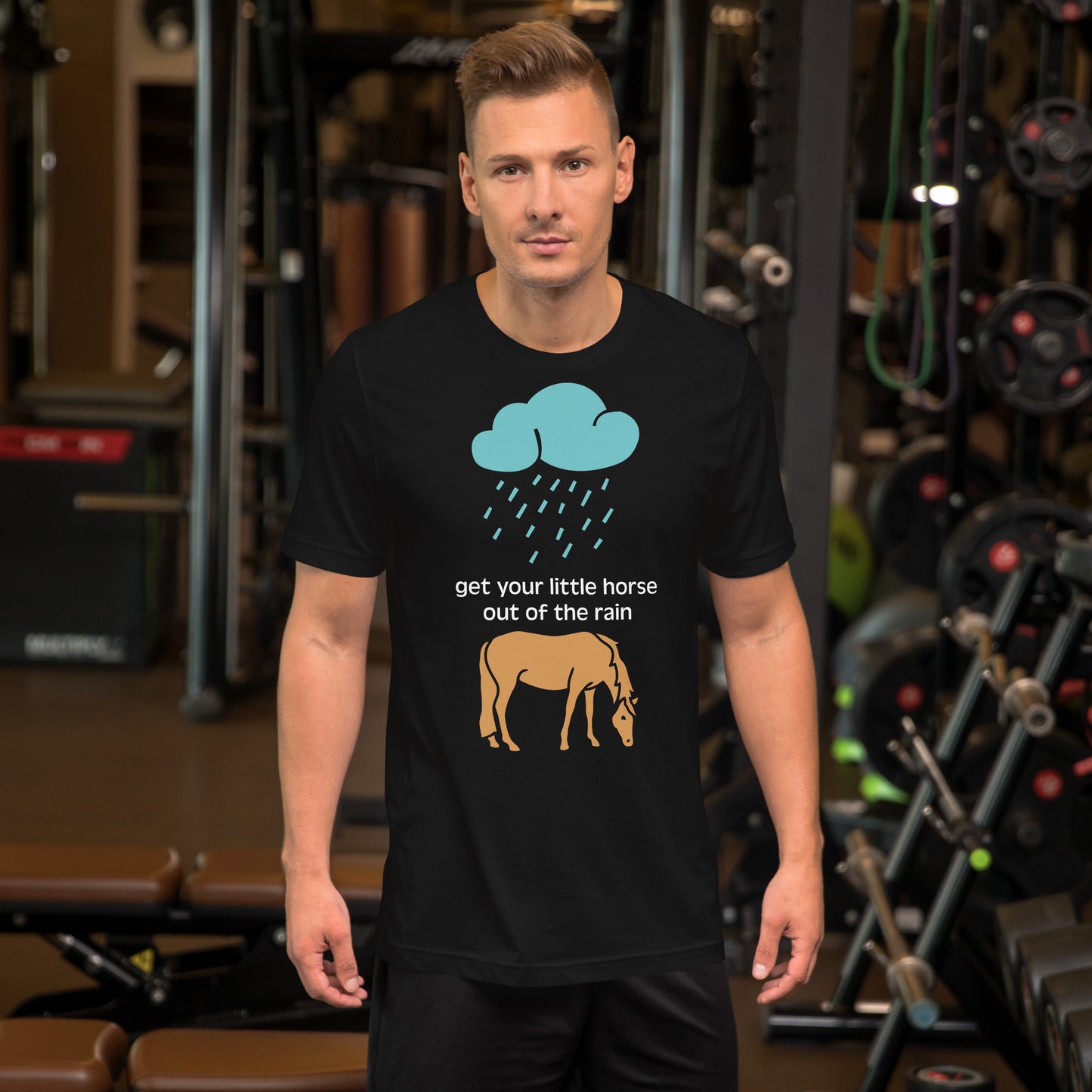 Transliteración - Saca a tu caballito de la lluvia - Camiseta unisex