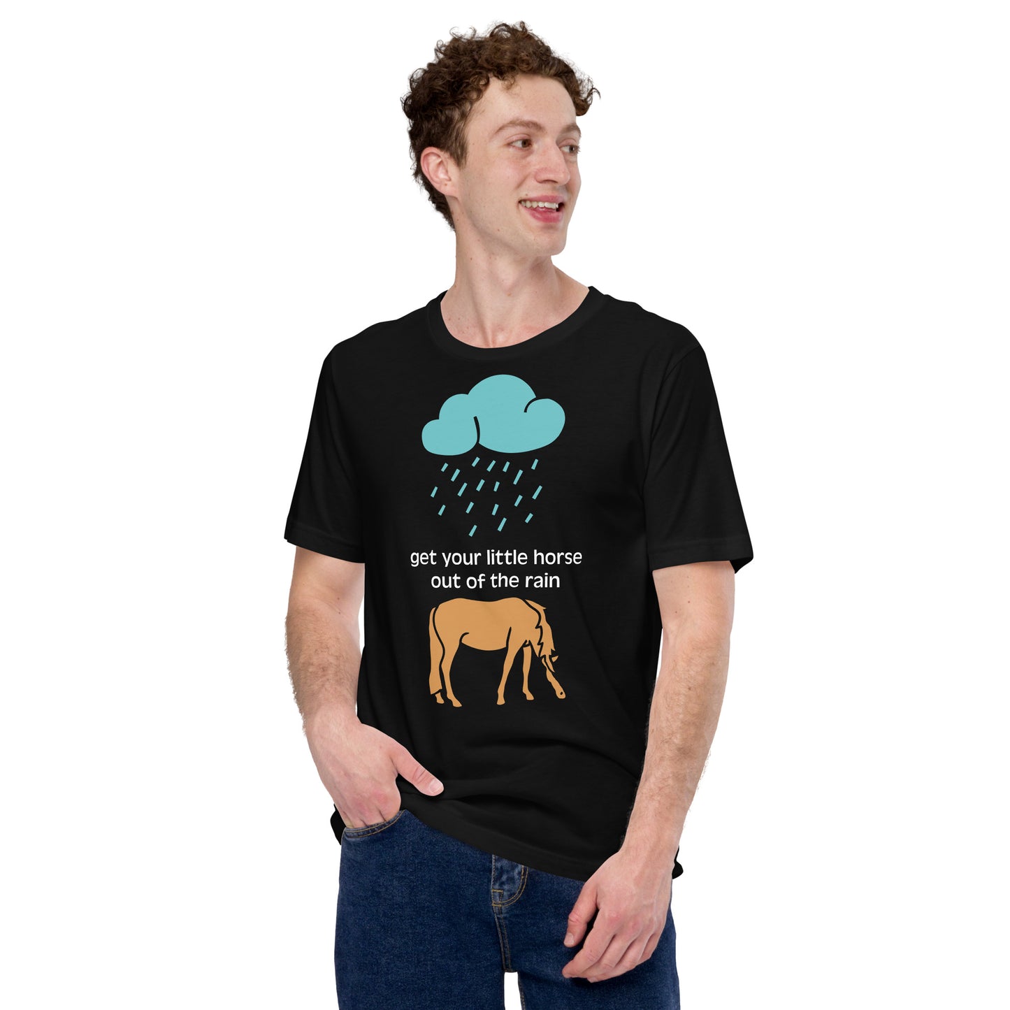 Transliteración - Saca a tu caballito de la lluvia - Camiseta unisex