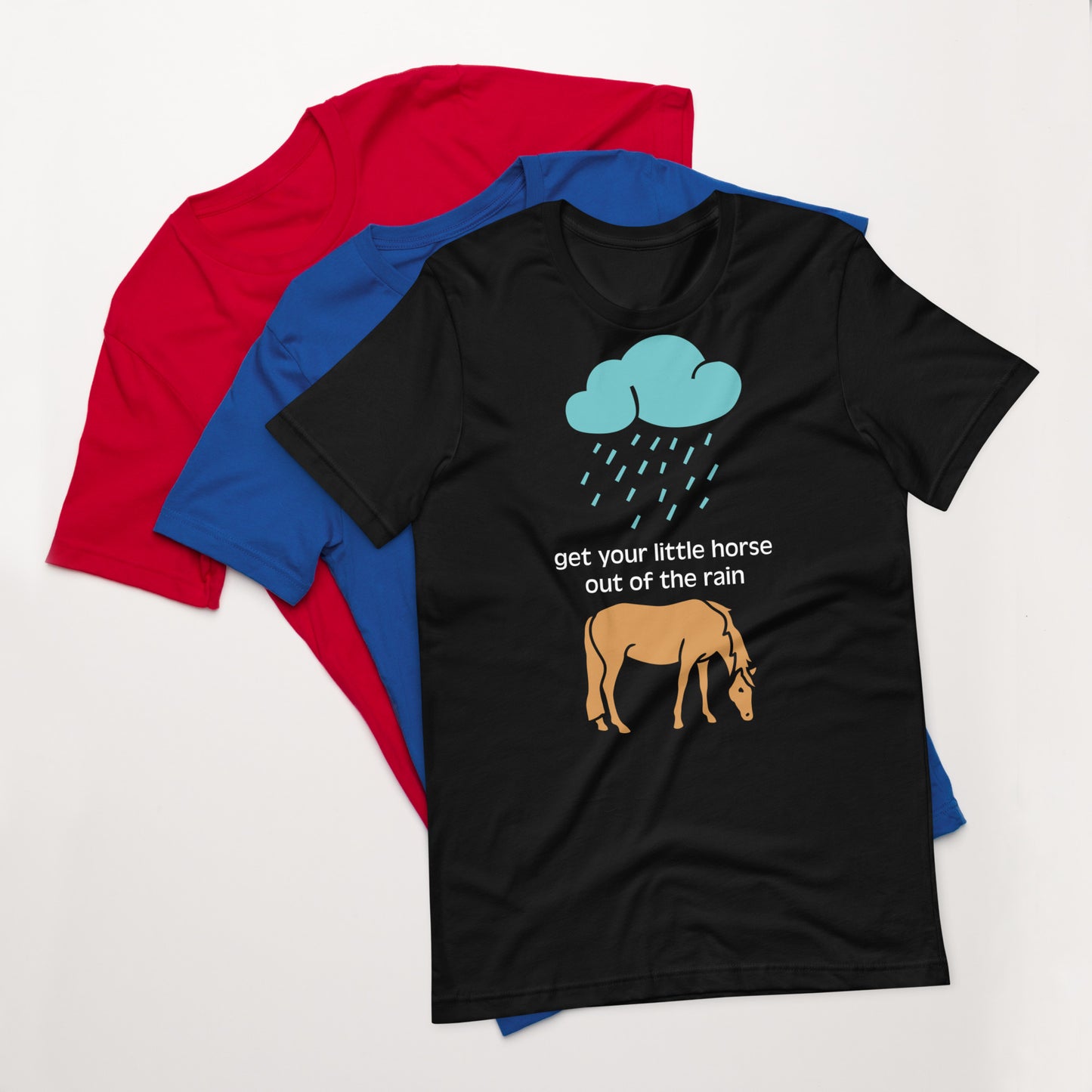 Transliteración - Saca a tu caballito de la lluvia - Camiseta unisex