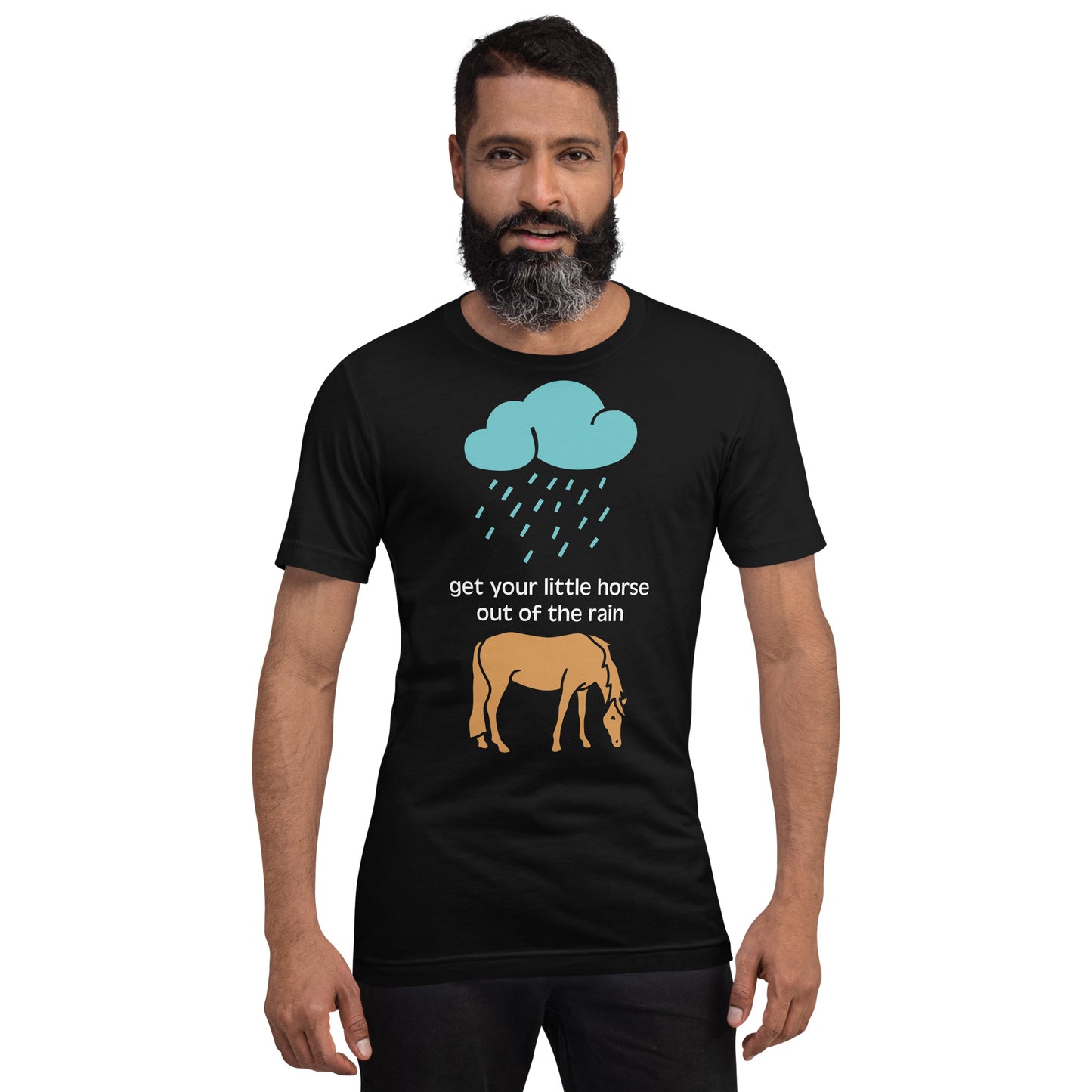 Transliteración - Saca a tu caballito de la lluvia - Camiseta unisex