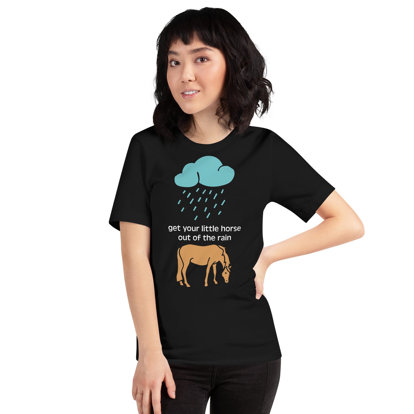 Transliteración - Saca a tu caballito de la lluvia - Camiseta unisex