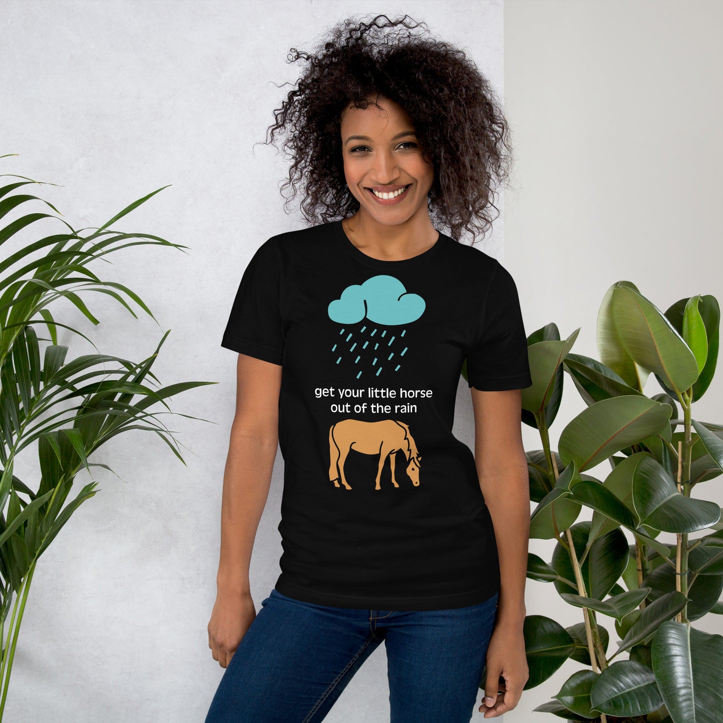 Transliteración - Saca a tu caballito de la lluvia - Camiseta unisex