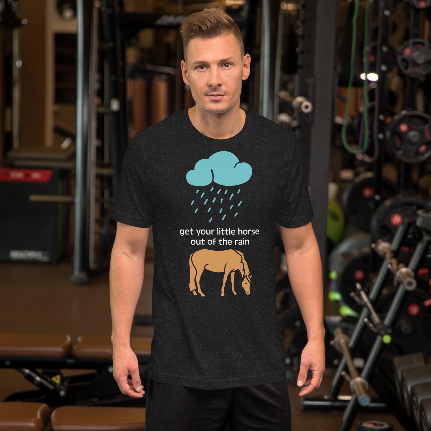 Transliteración - Saca a tu caballito de la lluvia - Camiseta unisex