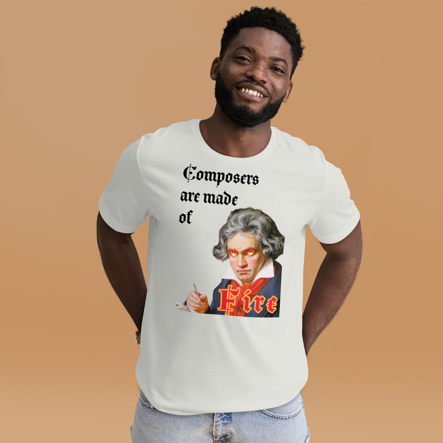 Beethoven - Os compositores são feitos de fogo - Camiseta unissex