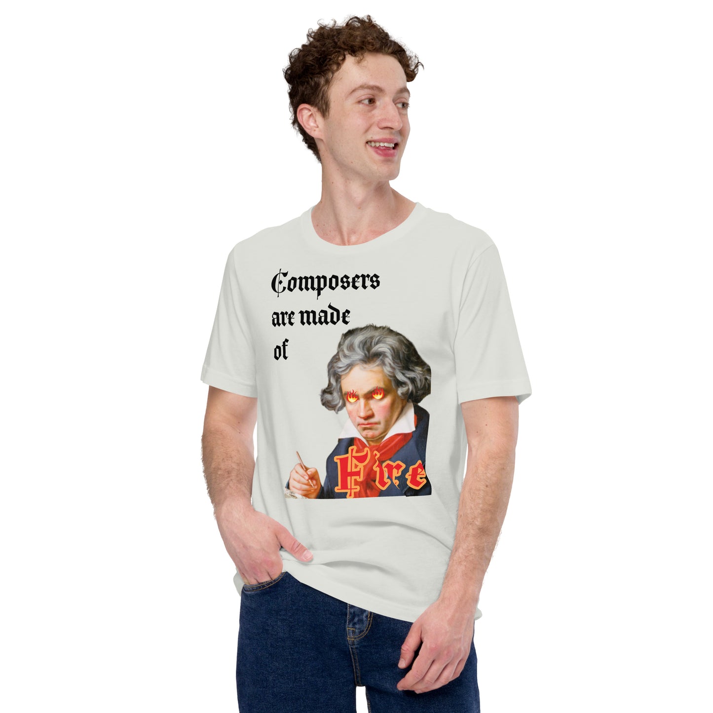 Beethoven - Os compositores são feitos de fogo - Camiseta unissex