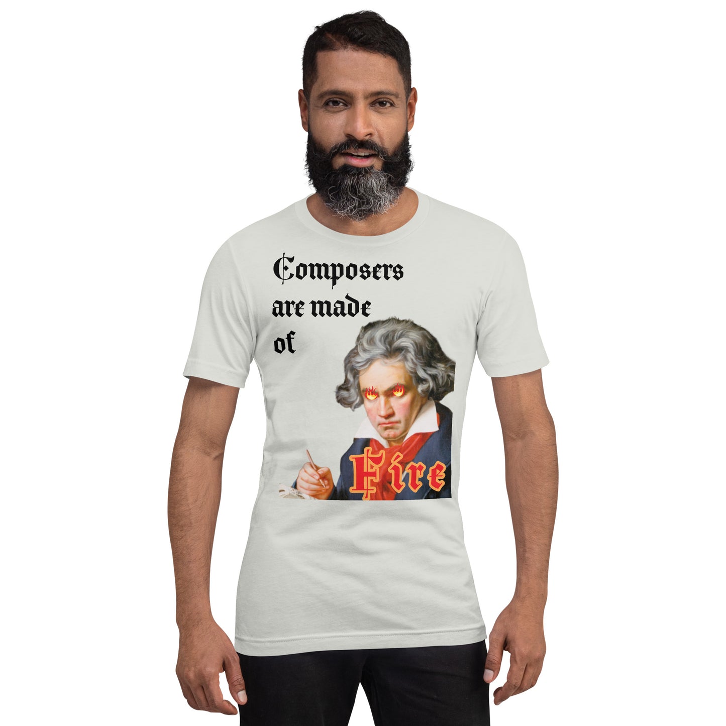 Beethoven - Os compositores são feitos de fogo - Camiseta unissex