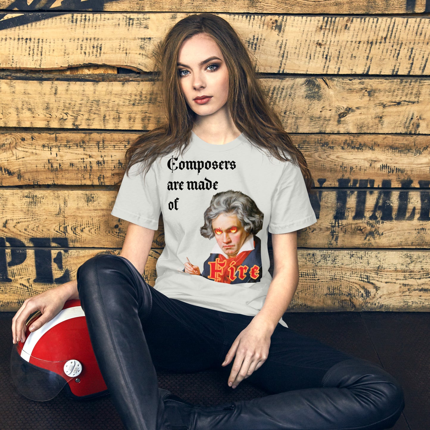 Beethoven - Os compositores são feitos de fogo - Camiseta unissex