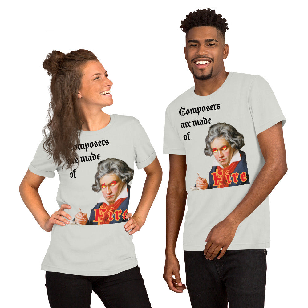 Beethoven - Os compositores são feitos de fogo - Camiseta unissex