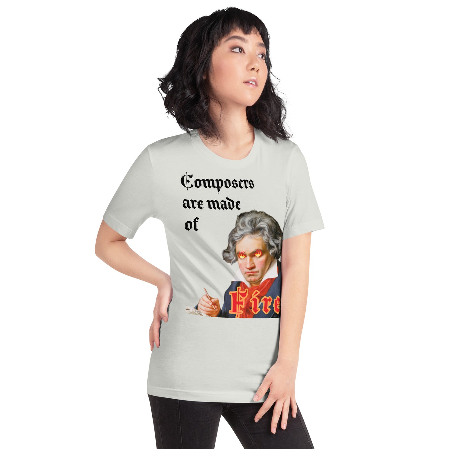 Beethoven - Os compositores são feitos de fogo - Camiseta unissex