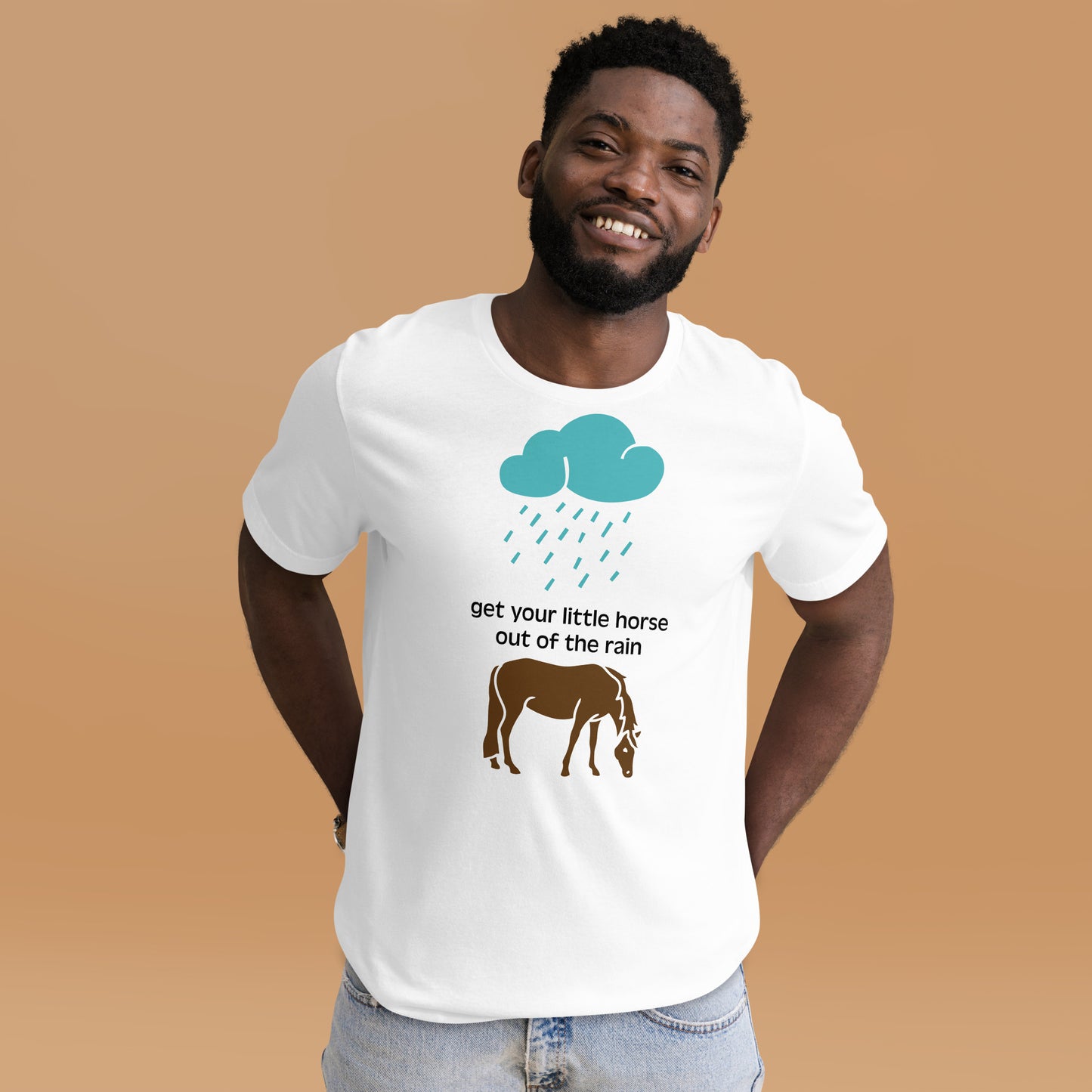 Transliteración - Saca a tu caballito de la lluvia - Camiseta unisex